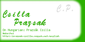 csilla prazsak business card